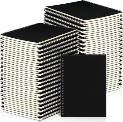 Spiraal Notitieboek - College Schriften - Schrijven Werken Studeren - Dikke Papier Kwaliteit - A5 Formaat - Zwart