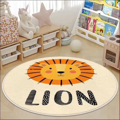 Cartoon Kasjmier Rond Tapijt Kinder Kruipmat Wasbaar Leesgedeelte Slaapkamer Bed Tapijt 80cm diameter round