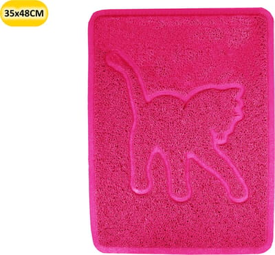 Kattenbakmat Kattenbak fuchsia Kattenbakmat 35x48 cm: Efficiënte Grit Opvanger voor een Schone Omgeving