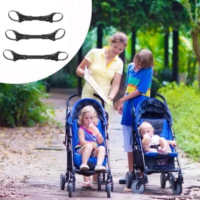 Kinderwagen Connector - Adapter Dubbele Kinderwagen - Reizen met Kinderen - Eenvoudige Bevestiging - 3 stuks - Meerkleurig