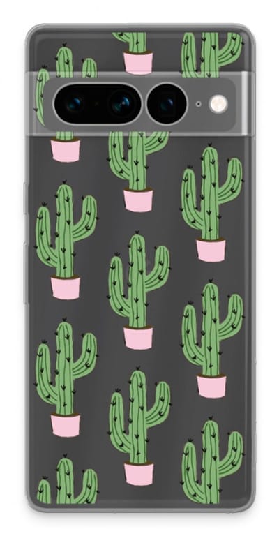 Case Company® - Hoesje geschikt voor Google Pixel 7 Pro hoesje - Cactus Lover - Soft Cover Telefoonhoesje - Bescherming aan alle Kanten en Schermrand