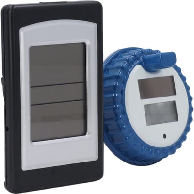 Zwembadthermometer IPX8 Waterdicht Zonne-energie Draadloos Drijvend Zwembadwatertemperatuurmeter voor gray
