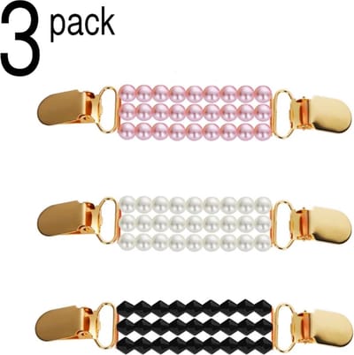 Vestsluiting -3 pack "long elegance" - Vestsluiting - 3 designs - vestclip dames -sjaalspeld - vestclip - true diamonds - vestsluiting vestclip -vestsluiting dames - vestspeld - vestklem
