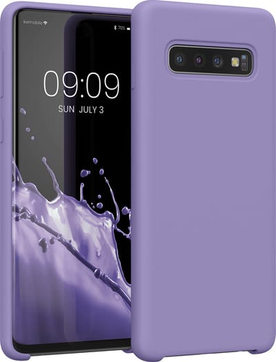 kwmobile telefoonhoesje geschikt voor Samsung Galaxy S10 - Hoesje met siliconen coating - Smartphone case in violet lila