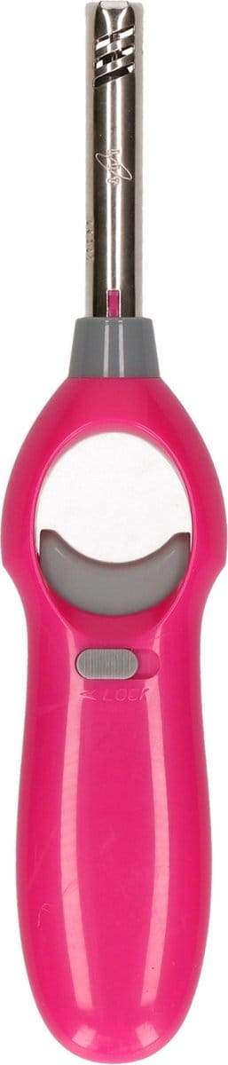 Gasaansteker - roze - 18,5 cm - aansteker met kinderslot