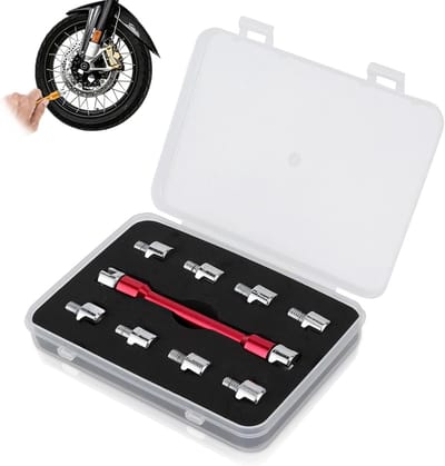 Motorfiets Spaak Sleutel Set - 10 Maten Spaak Moment Sleutel voor Dirtbike Wielen, CNC Gereedschap met Opbergdoos, Ideaal voor Onderhoud en Reparatie van Motorfietsen