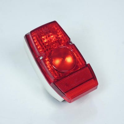 Feu arrière rougeet chromé pour mobylette Peugeot 50 103 MVL Neuf