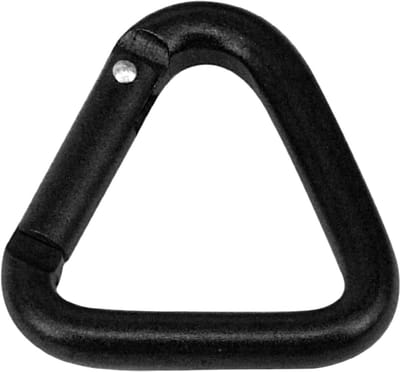 Karabijnhaak - Driehoek Gesp - Outdoor Accessoires Bevestigen - Automatisch Vergrendelend - 6.6 x 4.8 cm - Zwart