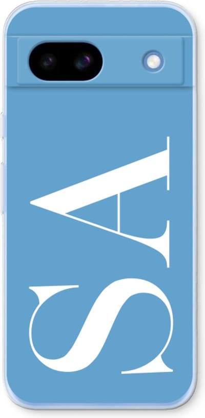 Gepersonaliseerd - Case Company® - Hoesje geschikt voor Google Pixel 8a hoesje - Monogram N°2 - Soft Cover Telefoonhoesje - Bescherming aan alle Kanten en Schermrand