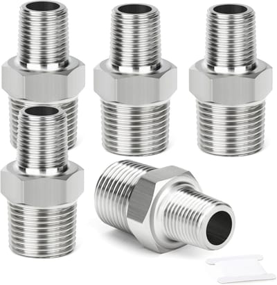 Gegoten Roestvrij Stalen Hex Nippel 1/2 Inch naar 1/4 Inch
