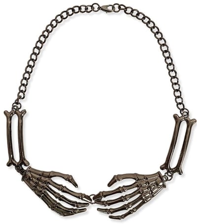 Ketting Skelet Handen - Zilver - Gothic - Halloween