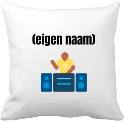 Akyol - dj met eigen naam Kussen hoes - Dj - muziek liefhebbers - disc jockey - vinyl - verjaardag - cadeau - kado - 40 bij 40 cm