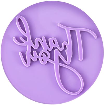 VT Goods - Paarse ronde koekjesvorm - DIY Bakvorm - Bedankt Cookie Stempel - 7 cm - Milieuvriendelijk - Perfect voor feestjes - Voor koekjes decoratie