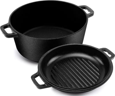 DailySupplies® Gietijzeren Pan Bbq - Gietijzeren Skillet - Grillplaat