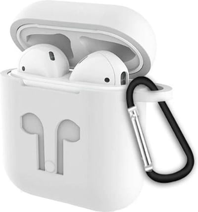 Siliconen hoesje geschikt voor Apple AirPods - 3 in 1 set! - Wit