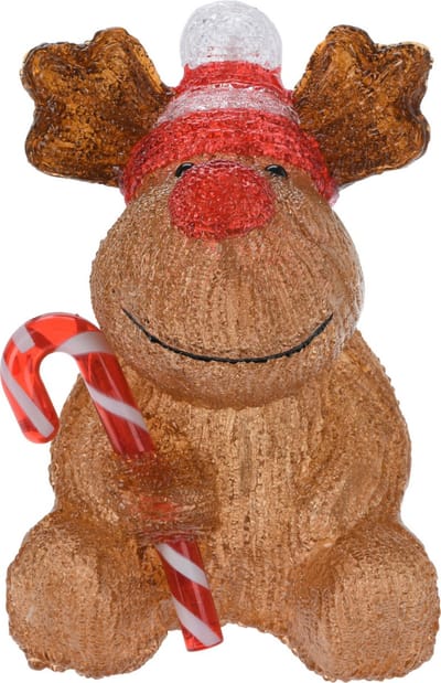 Christmas Decoration Kerstverlichting figuur - rendier - 16,5 x 18 x 24 cm -LED kerstfiguren