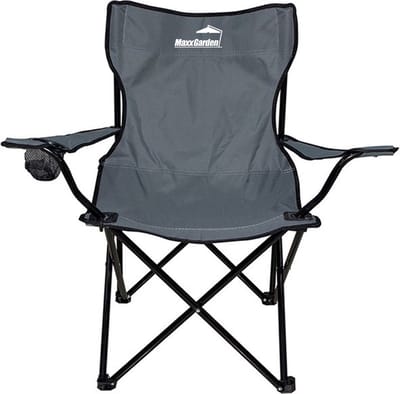 MaxxGarden Campingstoel - Vouwstoel - Campingstoel Opvouwbaar - Alluminium - Grijs