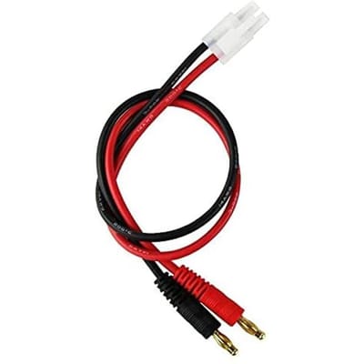 Tamiya Laadkabel 14AWG 30CM | Hoge Precisie 4mm Banaanstekker Connector | Compatibel met Motorfietsladers, Drones, Autoradio's