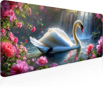 Grote muismat - Bureaus beschermer - Gamen en werken - Waterdicht en antislip - 120x60 cm - Wit