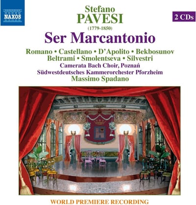Camerata Bach Choir, Süddeutsches Kammerorchester Pforzheim, Massimo Spadano - Pavesi: Ser Marcantonio (2 CD)