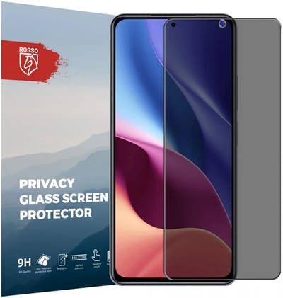 Rosso Privacy Screen Protector Geschikt voor de Oppo Reno 12 F - 9H Gehard Glas - Case Friendly Tempered Glass - Eenvoudige Installatie
