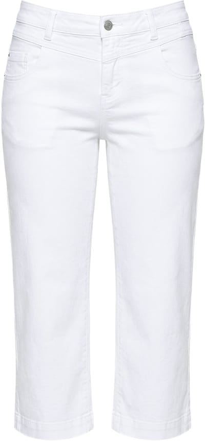 Laurasøn - Dames - Denim culotte wijde pijpen 5 zakken - Sneeuwwit - Maat 44
