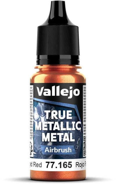 Vallejo Hobbyverf Acrylverf - 77165 True Metallic Metal - Airbrush - Gesmeden Rood - Acryl - 18ml Verf flesje