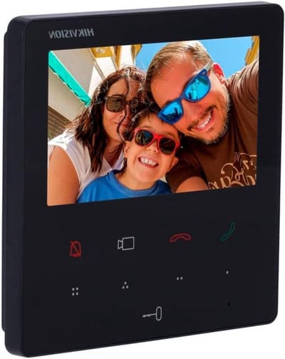 IP Videofoon Monitor - Binnendeur Station - Toegangscontrole Thuis - 4.3" Touchscreen - 12 x 12 cm - Wit