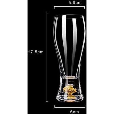 Chope à bière légère de luxe de grande capacité en feuille d'or de 330/465 ml, chope à bière classique pour la maison, verre artisanal personnalisé, verre à vin spécifique au bar 301-400ml black