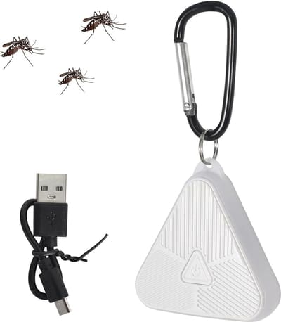 Ultrasone Dierenverjager - Muizenverjager - Ultrasone Verjager - Ultrasone Ongedierte Verjager - Pest Reject - Opladen via USB - Dierenverjager Outdoor - Vliegenverjager - Draagbaar En Handig - Geschikt Voor Binnen- En Buitengebruik - Wit