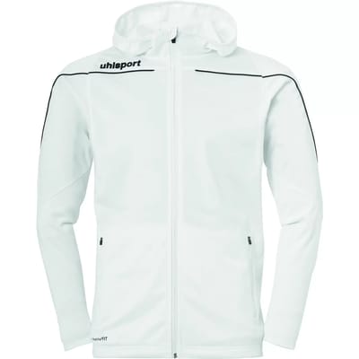 Uhlsport Stream 22 Trainingsjas Met Capuchon Kind Wit-Zwart Maat 140