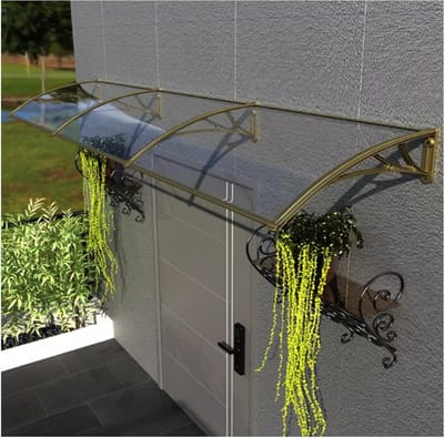 Metalen Luifel - Deur Overkapping - Buiten Beschermen - Stormbestendig - 120x250cm - Transparant