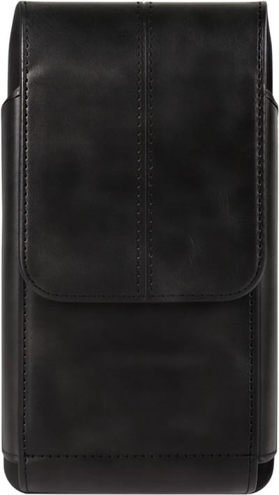Universele kunstleren telefoonhoes – Zwart – Maat 6.1 inch – Telefoonholster heuptas etui met kaartsleuven – Praktisch, stijlvol en compact accessoire voor dagelijks gebruik, werk en reizen