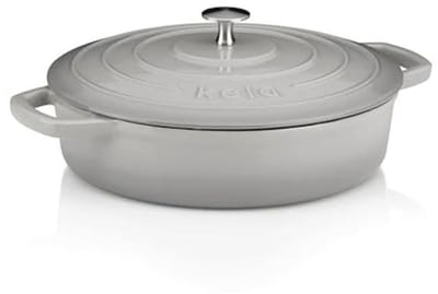 Gietijzeren Braadpan met Deksel 3,2L – Geschikt voor Inductie en alle Fornuizen – Perfect voor Stoofgerechten