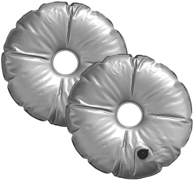 Dailygoods- Waterzak Set van 2 - Opvouwbaar - PVC - Gewicht voor Parasol/Feather Vlaggen - Stabiliteit bij Wind - Geschikt voor Buiten - Gewichtzak