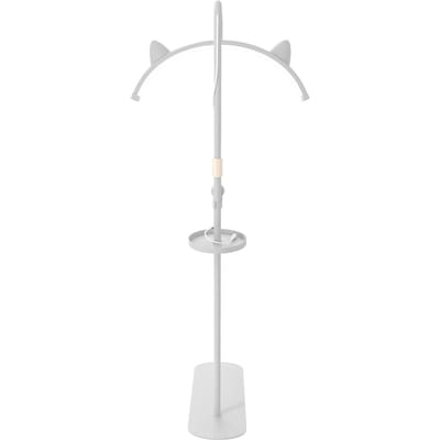Lampe de Sol LED en Forme de Demi-Lune avec Oreilles de Chat de 28 Pouces pour Salon de Beauté Extension de Sourcils et de Cils US Plug blanc