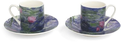 Espresso set, Claude Monet, Waterlelies
