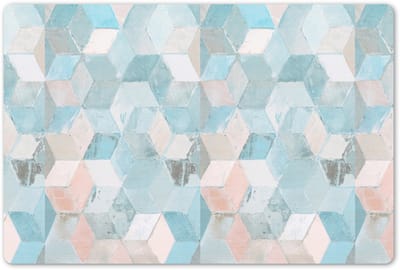 Placemats 45x30 cm - Placemat kunststof - 1 stuk - Tegels - Pastel - Abstract - Design - Borden onderleggers - Decoratie voor op tafel - Keuken tafeldecoratie accessoires - Vinyl onderlegger - Tafelversiering