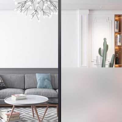 Raamfolie Zelfklevend - Glasfolie Mat - Privacy Creëren - Lichtdoorlatend Ontwerp - 58 cm x 5 m - Wit