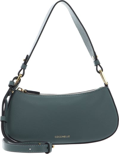 COCCINELLE Leren Schoudertas Avondtas Merveille Mini Bag Kale Green Groen