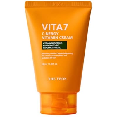 THE YEON Vita7 Crème Vitamine Anti-Imperfections Crème Hydratante Apaisante 100ml orange