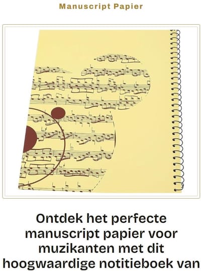 Dailygoods- Muziekpapier 50 Pagina's - Manuscript Papier - Muziekpartituur - Lege Bladen - Schrijven - Veilig Gebruik - Notitieboek