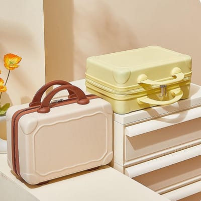 Make-up koffer - Toilettas Reis etui - Cosmetica organiseren - Bagage ontwerp - 32 x 29 x 14 cm - Beige