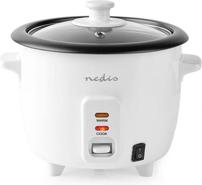 Nedis Rijstkoker - 0.6 l - 300 W - Aluminium stomer - Anti-aanbak laag - Verwijderbare kom