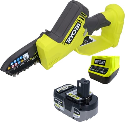 Ryobi RY18PSX10A-120 One+ 18V Brushless Li-ion Accu Snoeizaag set 2.0Ah - 10cm
