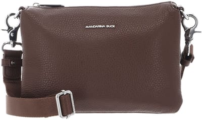 MANDARINA DUCK Leren schoudertas Mellow Leather Crossbody Bag Milk Chocolate donkerbruin