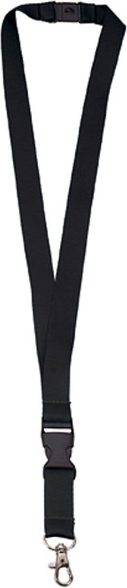 Lanyard - Keycord Sleutelhanger - Met Veiligheidssluiting - 25 mm breed - Zwart - Goede kwaliteit