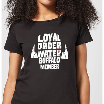 The Flintstones Loyal Order Of Water Buffalo Member Women's T-Shirt - Black - 3XL