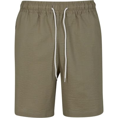 Urban Classics - Basic Seersucker Korte broek - S - Olijfgroen