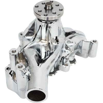 Pompe à Eau Longue Débit Élevé Remplacement de Pompe à Eau Moteur pour Moteurs Chevy SB 283 327 350 383 400 V8 Électroplacage